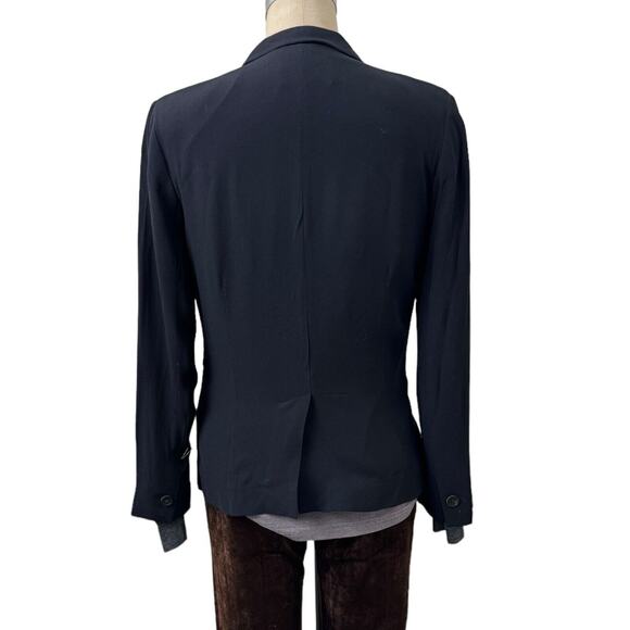 Isabel Marant Coat Single Breasted One button Black Blazer Viscose Sz 38 - Picture 8 of 11